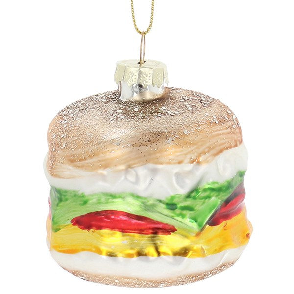 Foodie Xmas Burger Hanging Decoration