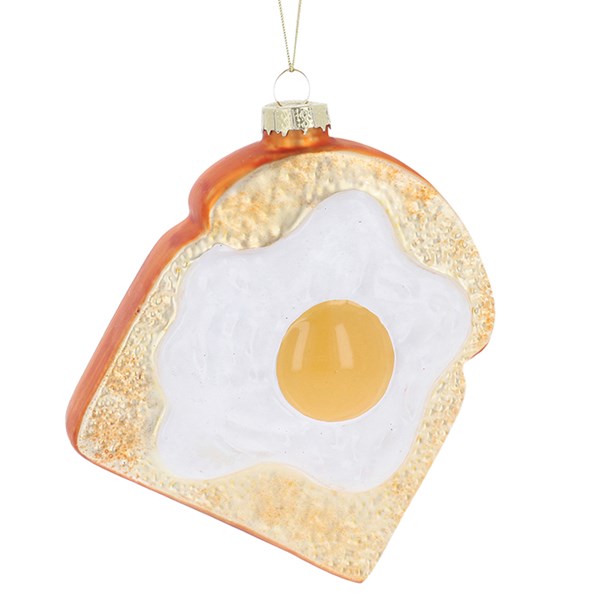 Foodie Xmas Egg On Toast Hanging Decoration