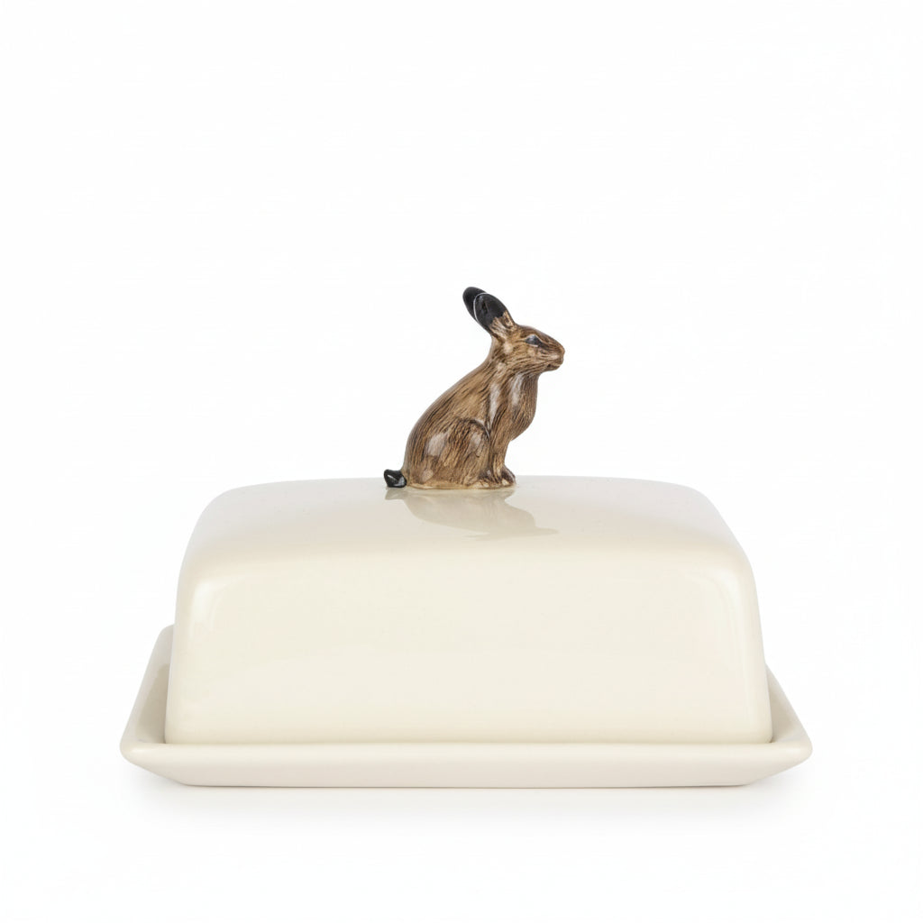 Quail Hare Butter Dish