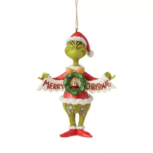 Jim Shore With Christmas Banner Hanging Ornament