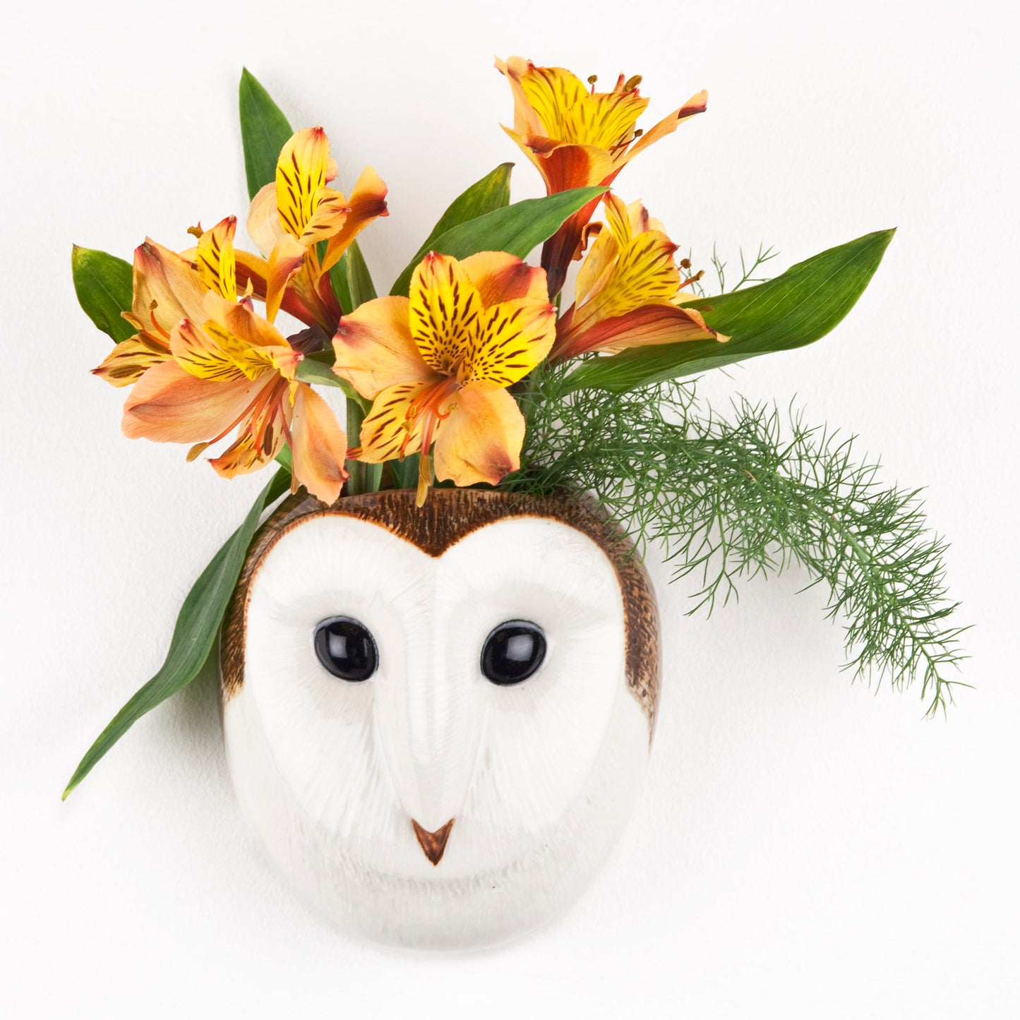 Quail Barn Owl Wall Vase small