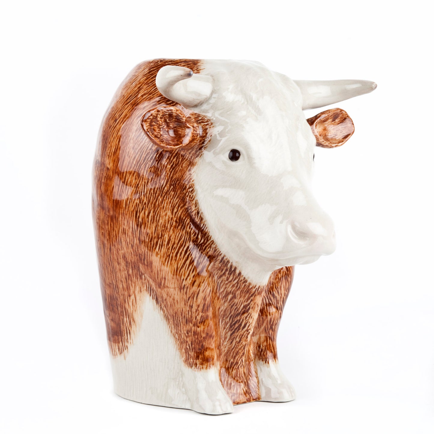 Quail Hereford Bull Flower Vase