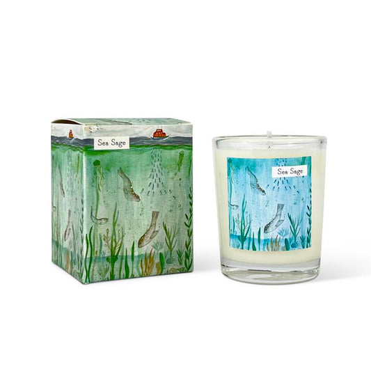 9cl Illustrated Coastal Range Candle Sea Sage