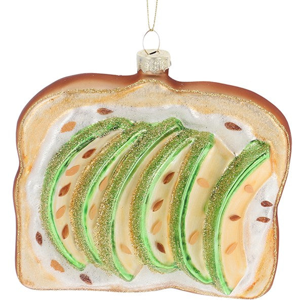 Foodie Xmas Avocado On Toast Hanging Decoration