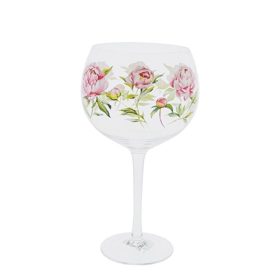 Peonies Copa Gin Glass