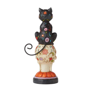 Jim Shore Day Of The Dead Black Cat Figurine