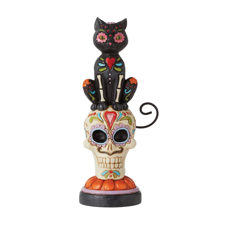 Jim Shore Day Of The Dead Black Cat Figurine