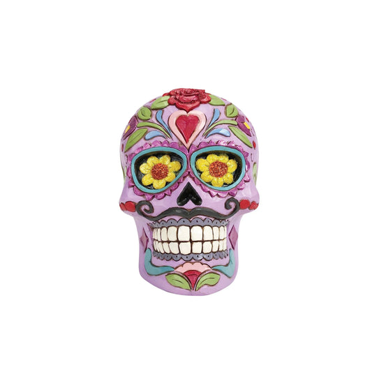 JimShore Colourful Calavera (Day of the Dead Purple Sugar Skull)