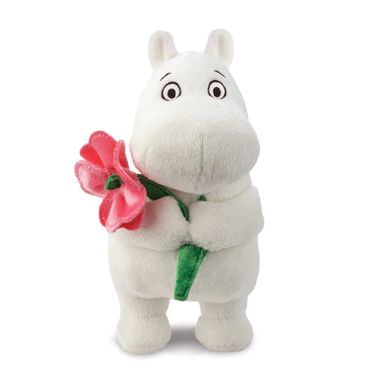 Moomin Standing with Pink Flower