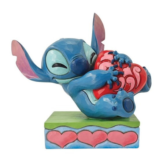 Disney Stitch Hugging Heart Figurine