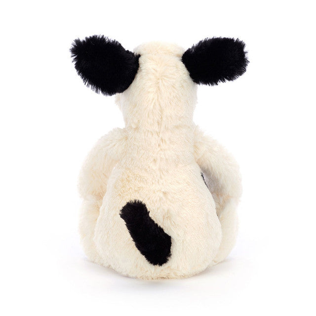 Jellycat Bashful Black And Cream Puppy Small