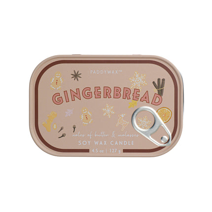 Gingerbread Tin Candle
