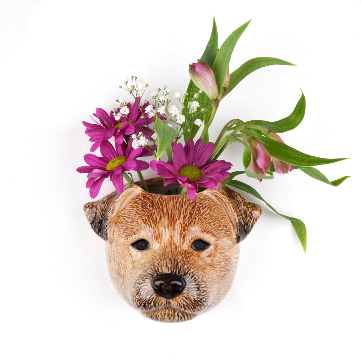 Quail Border Terrier Wall Vase Small