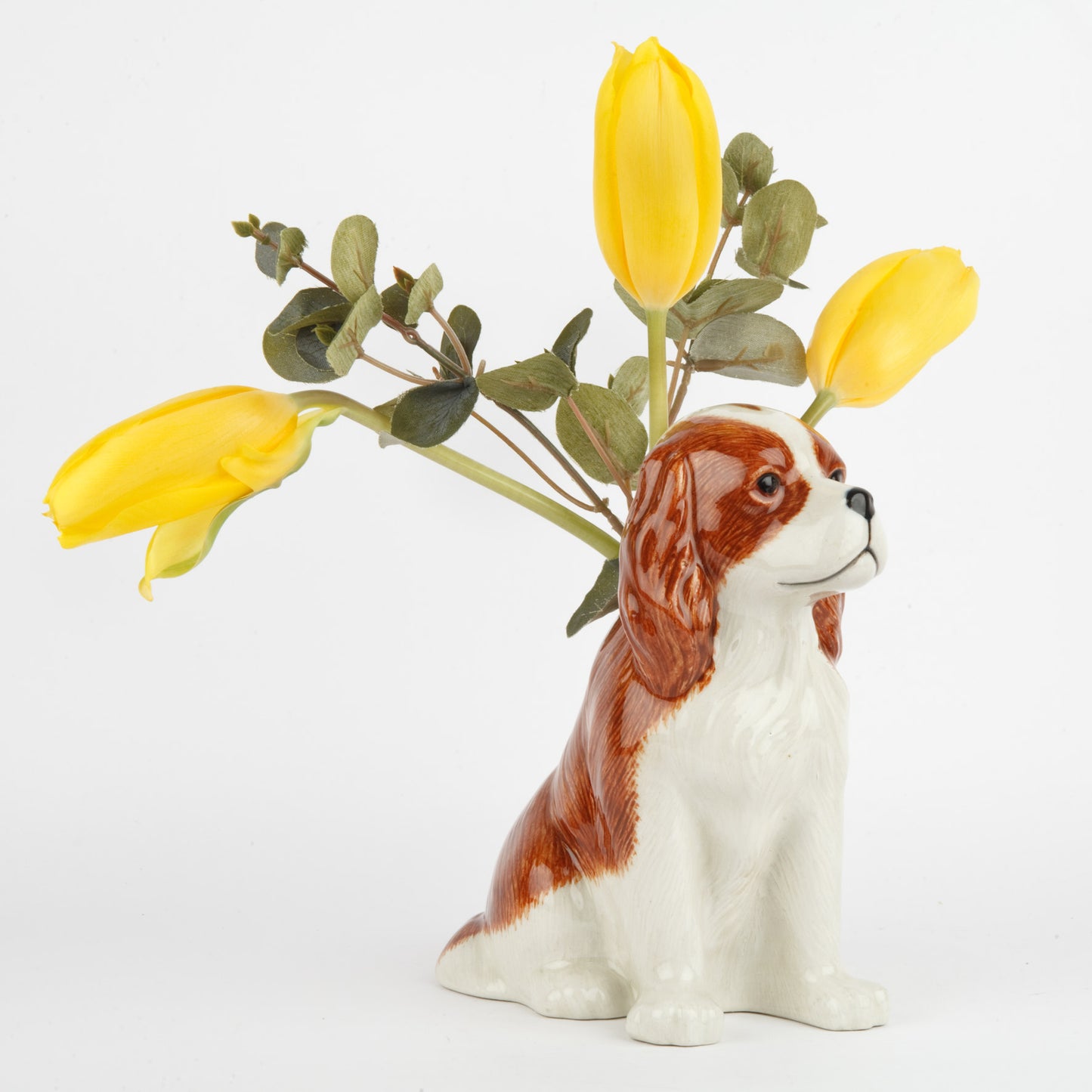 Quail Cavalier King Charles Blenheim Flower Vase Small