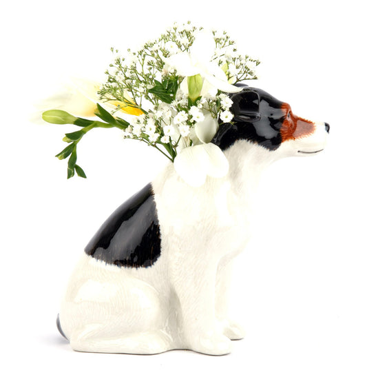 Quail Jack Russel Flower Vase Small