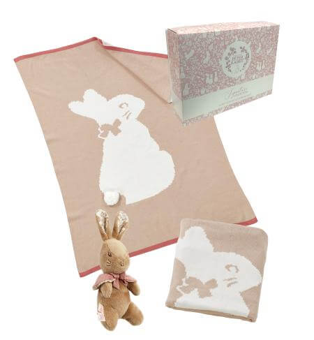 Flopsy Bunny Signature Knitted Blanket And Soft Toy