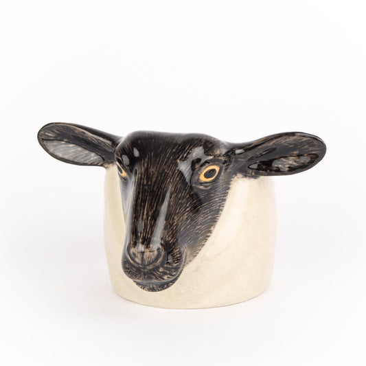 Quail Black Suffolk Sheep Face Egg Cup