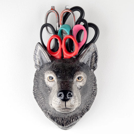 Quail Wolf Wall Vase
