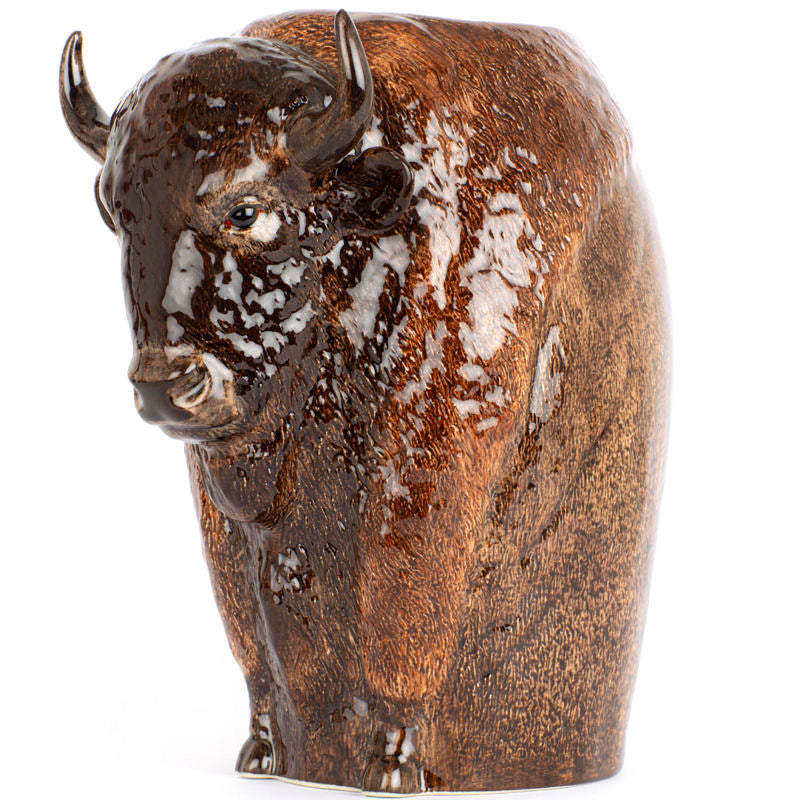 Quail Bison Vase