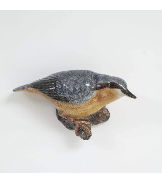 Quail Nuthatch Wall Vase