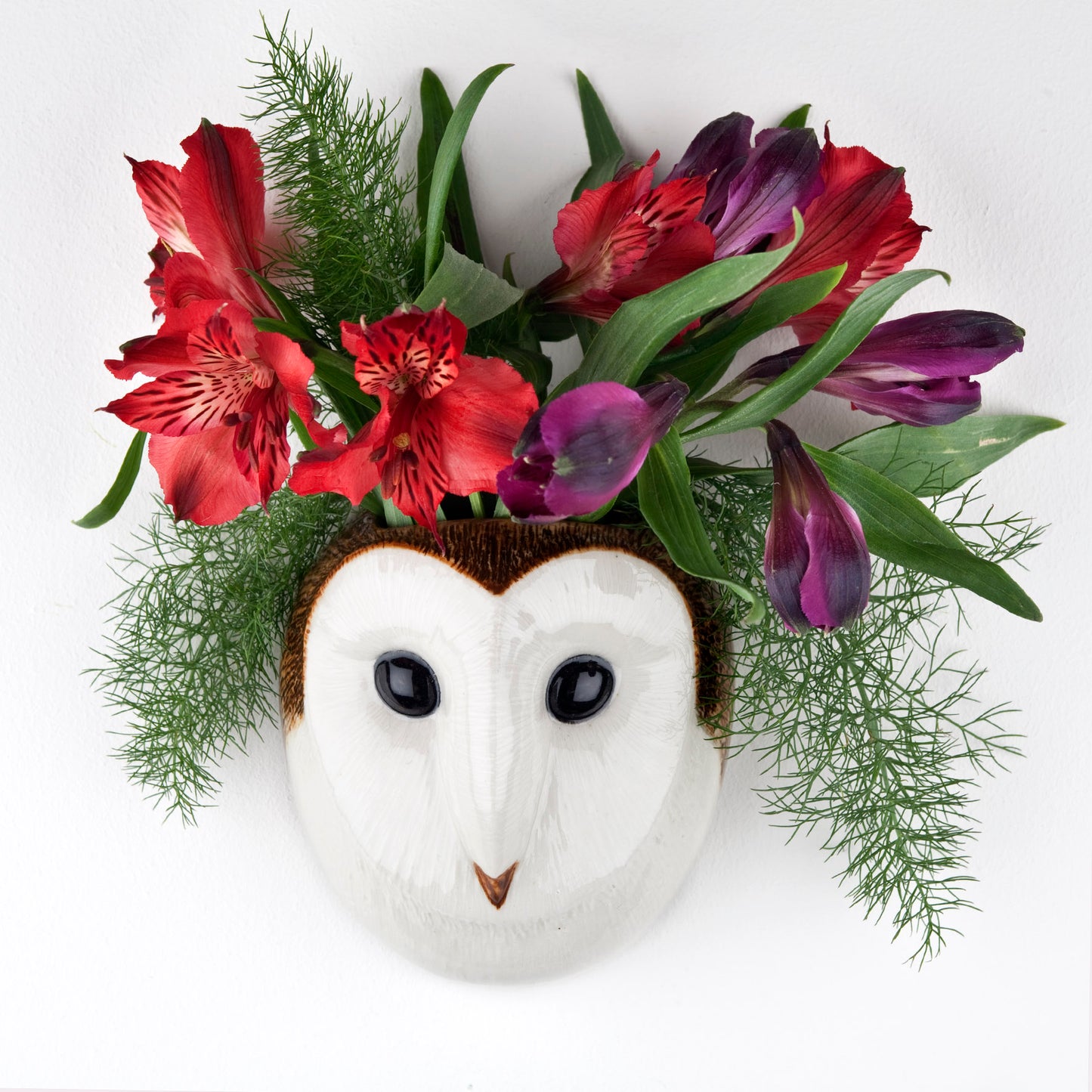 Quail Barn Owl Wall Vase small