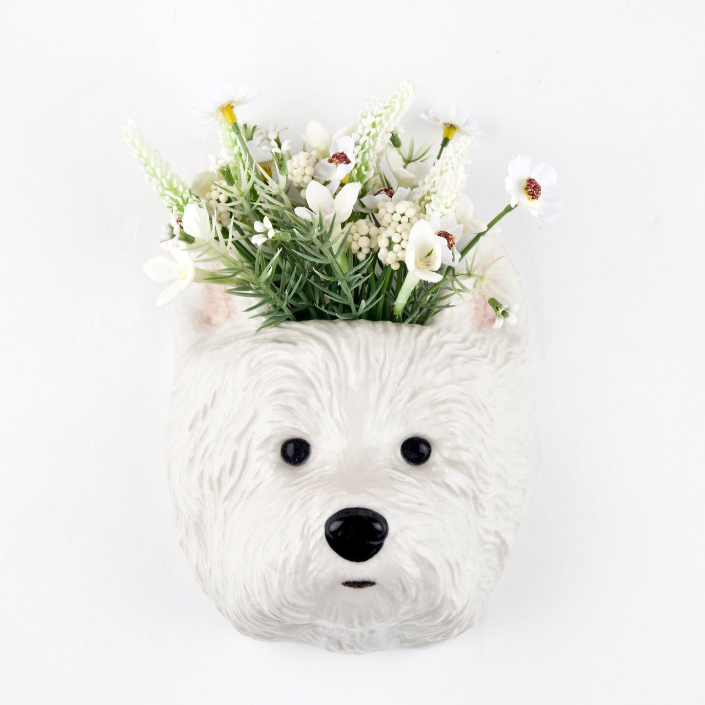 Quail Westie Wall Vase Small