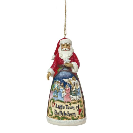 Little Town of Bethlehem Santa Hanging Ornament